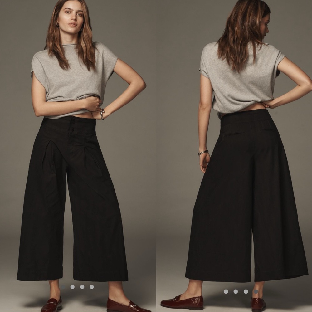 Maeve A-Line Yoke Culotte Pants - Picture 1 of 10